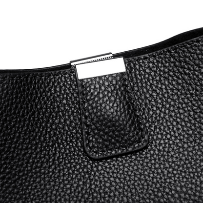 Classic genuine leather crossbody handbag