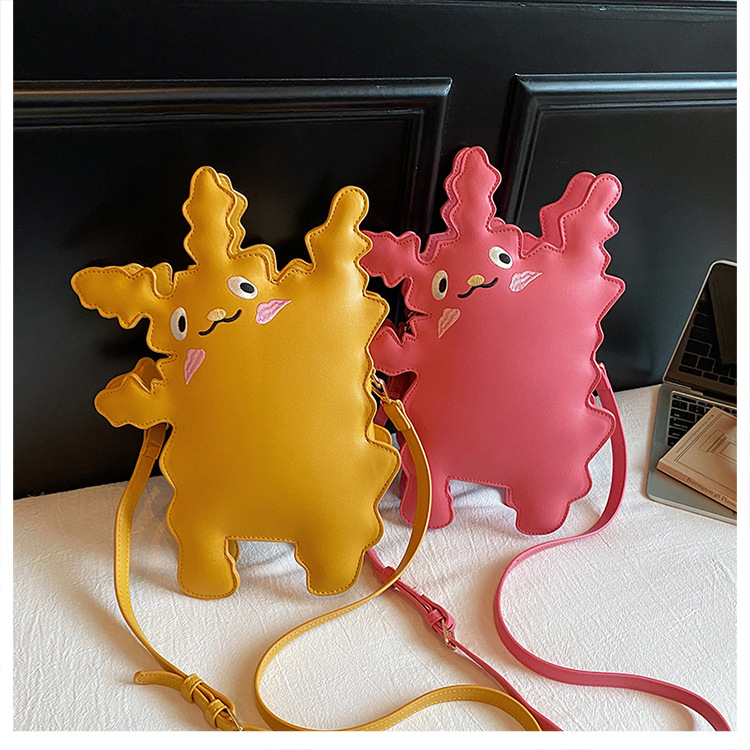 Cartoon pickup monster-shaped crossbody bag