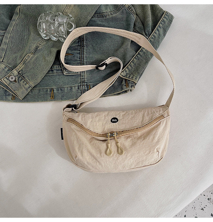Casual Texture Versatile Nylon Dumpling Bag Korean Style ins Trendy Fashionable Women's Crossbody Shoulder Bag - zoraflux