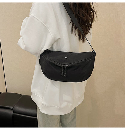 Casual Texture Versatile Nylon Dumpling Bag Korean Style ins Trendy Fashionable Women's Crossbody Shoulder Bag - zoraflux