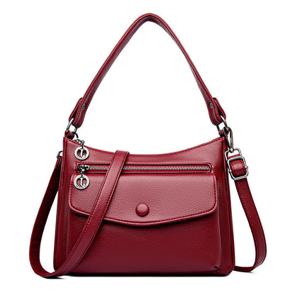 Soft leather multi-sided bag crossbody bag
