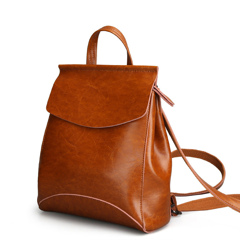 Versatile cowhide multi-functional backpack