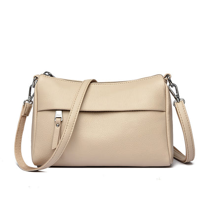 Versatile waterproof simple leather bag