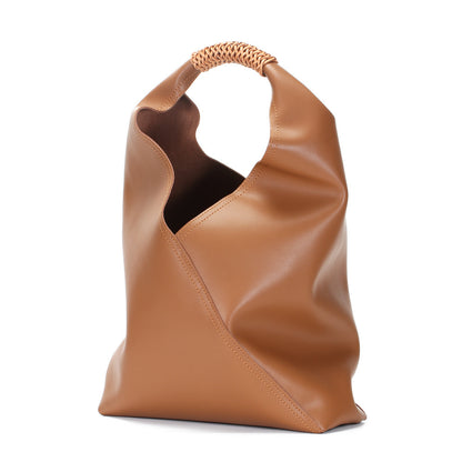 Niche light luxury genuine leather women's underarm bag