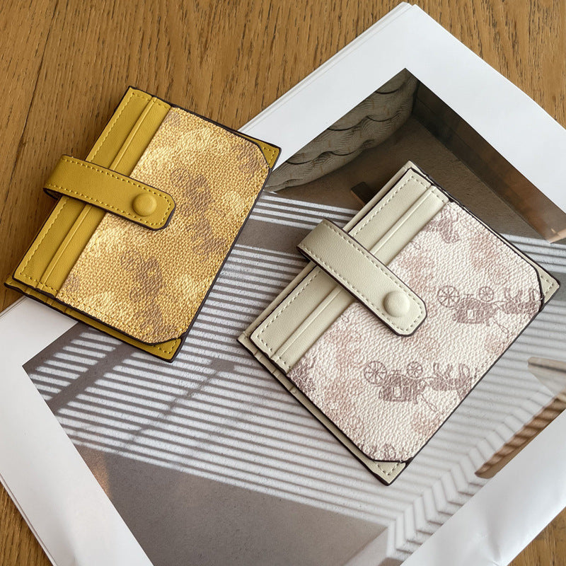 Thin exquisite pattern card holder bag