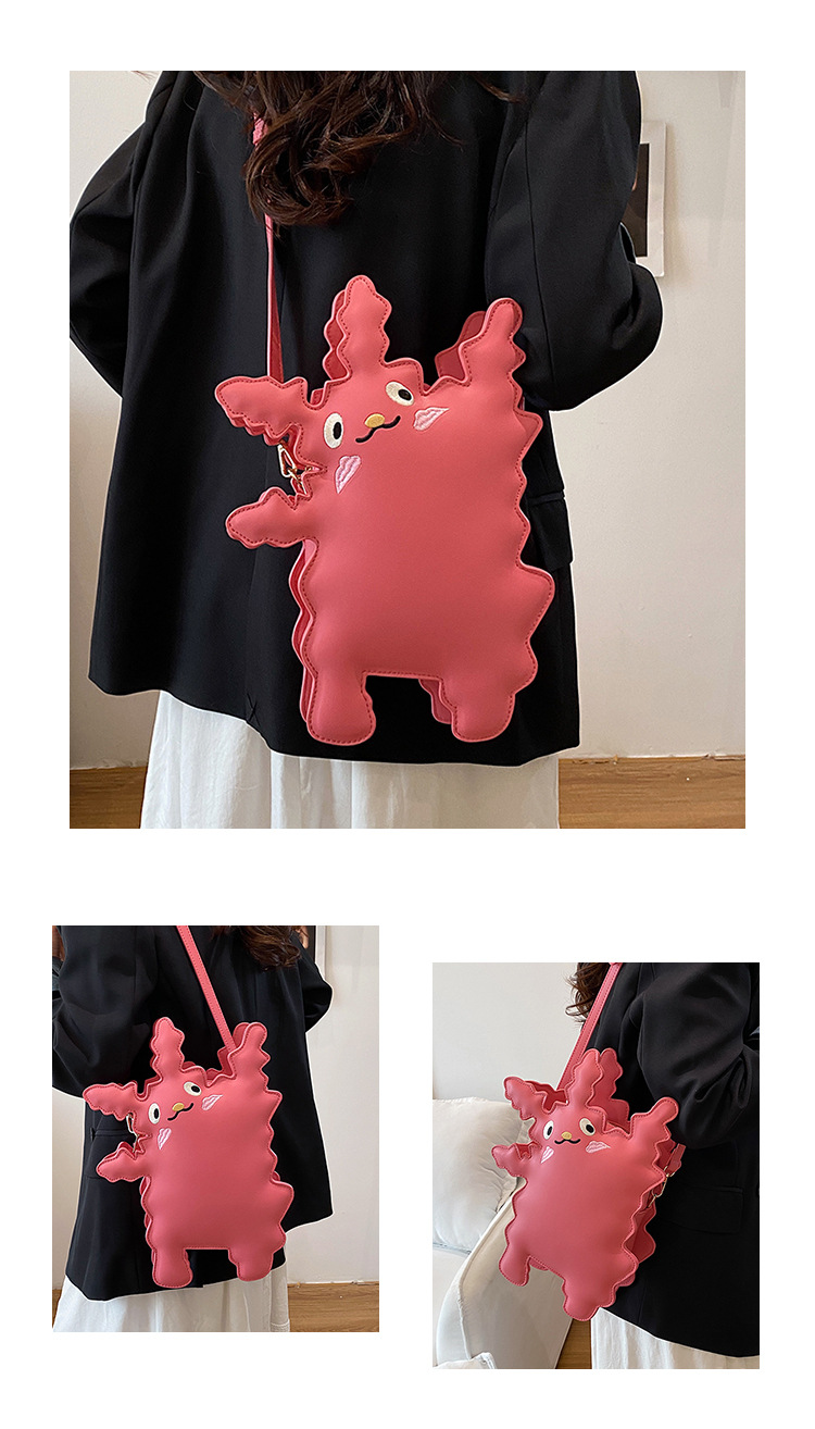 Cartoon pickup monster-shaped crossbody bag