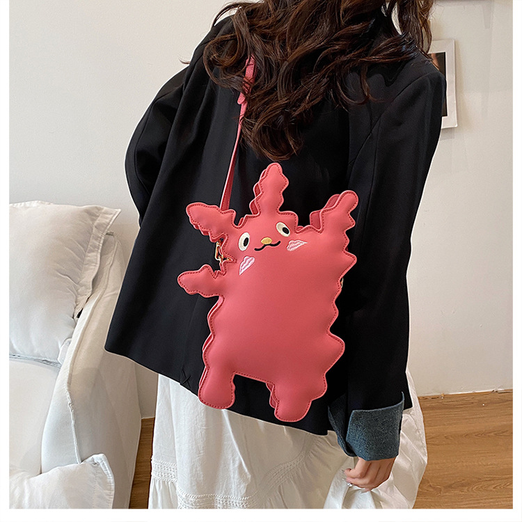 Cartoon pickup monster-shaped crossbody bag