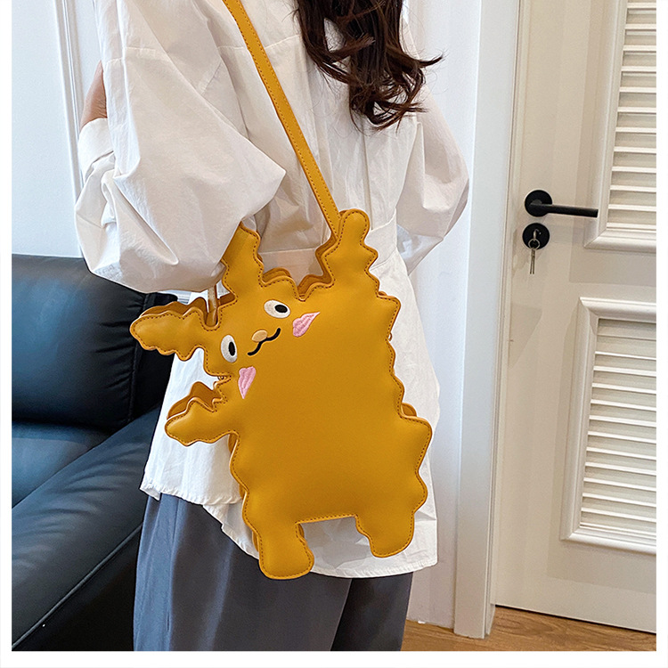 Cartoon pickup monster-shaped crossbody bag