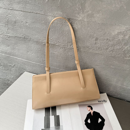 Simple French leather women's shoulder bag