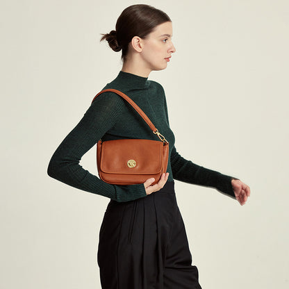 Plant-tanned lining small square handbag