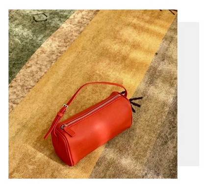 Simple genuine leather pen holder case