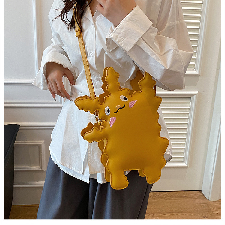 Cartoon pickup monster-shaped crossbody bag