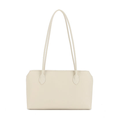 Genuine leather minimalist style tote bag