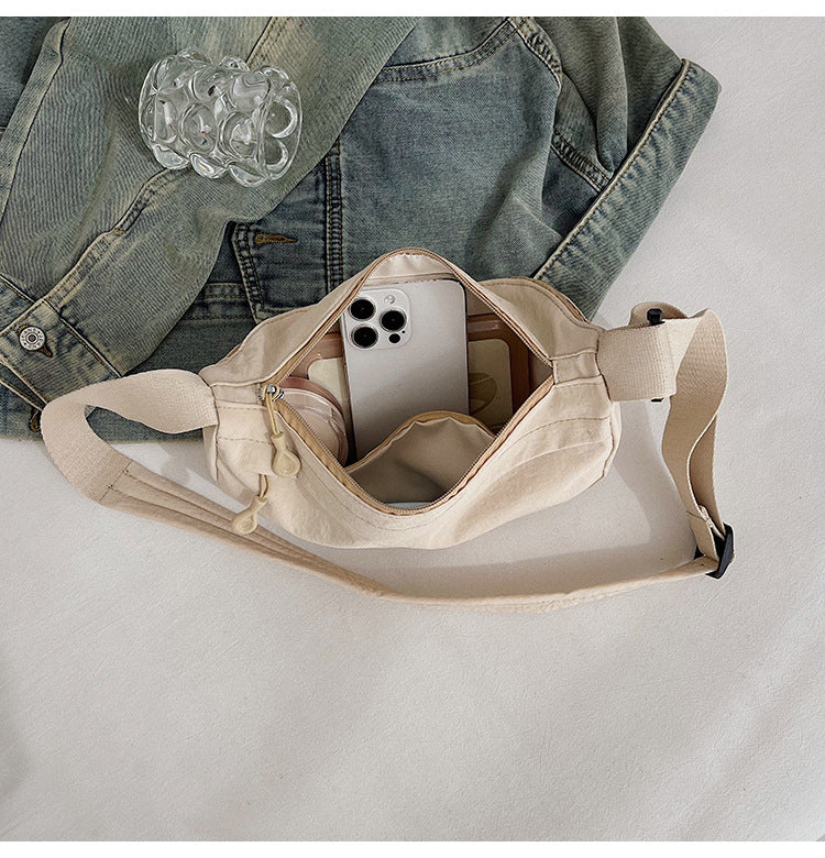 Casual Texture Versatile Nylon Dumpling Bag Korean Style ins Trendy Fashionable Women's Crossbody Shoulder Bag - zoraflux
