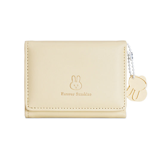 Short and cute rabbit student wallet