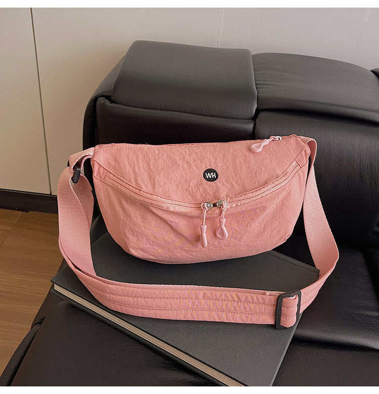 Casual Texture Versatile Nylon Dumpling Bag Korean Style ins Trendy Fashionable Women's Crossbody Shoulder Bag - zoraflux