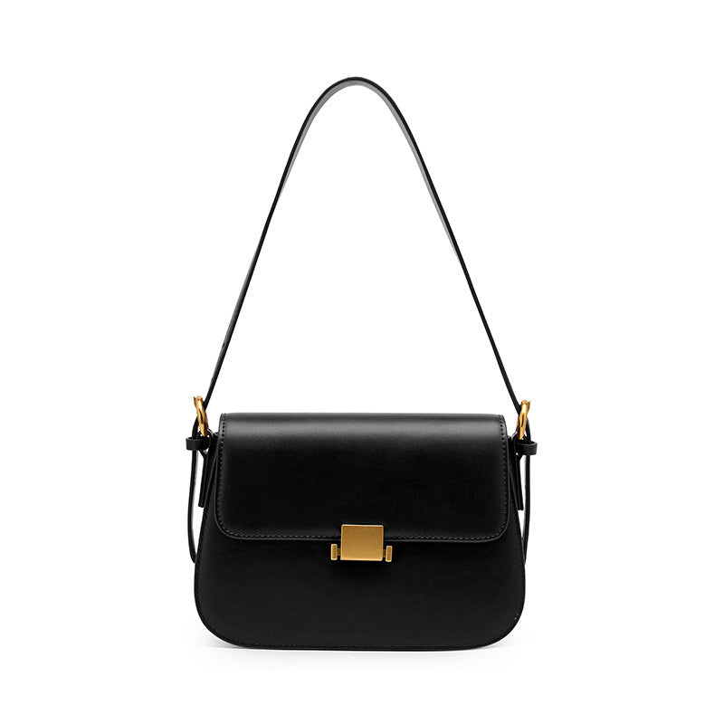 Niche design genuine leather shoulder crossbody women's bag