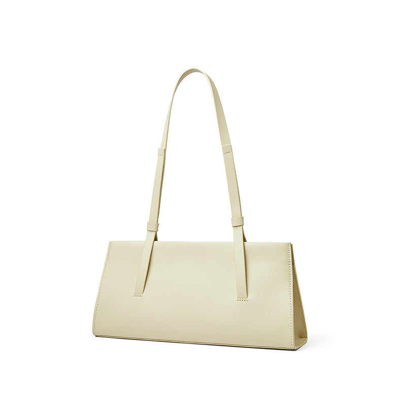 Simple French leather women's shoulder bag