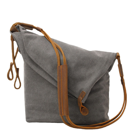 Retro literary canvas women's shoulder bag