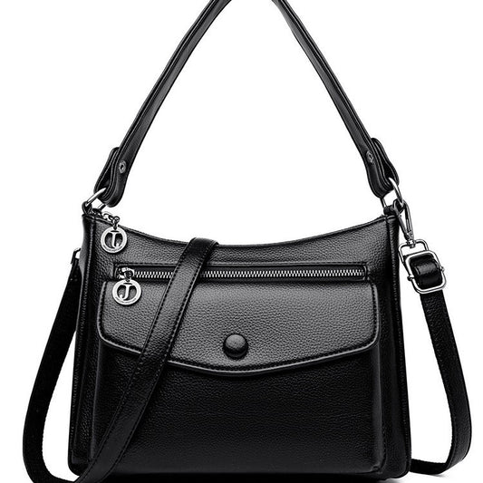 Soft leather multi-sided bag crossbody bag