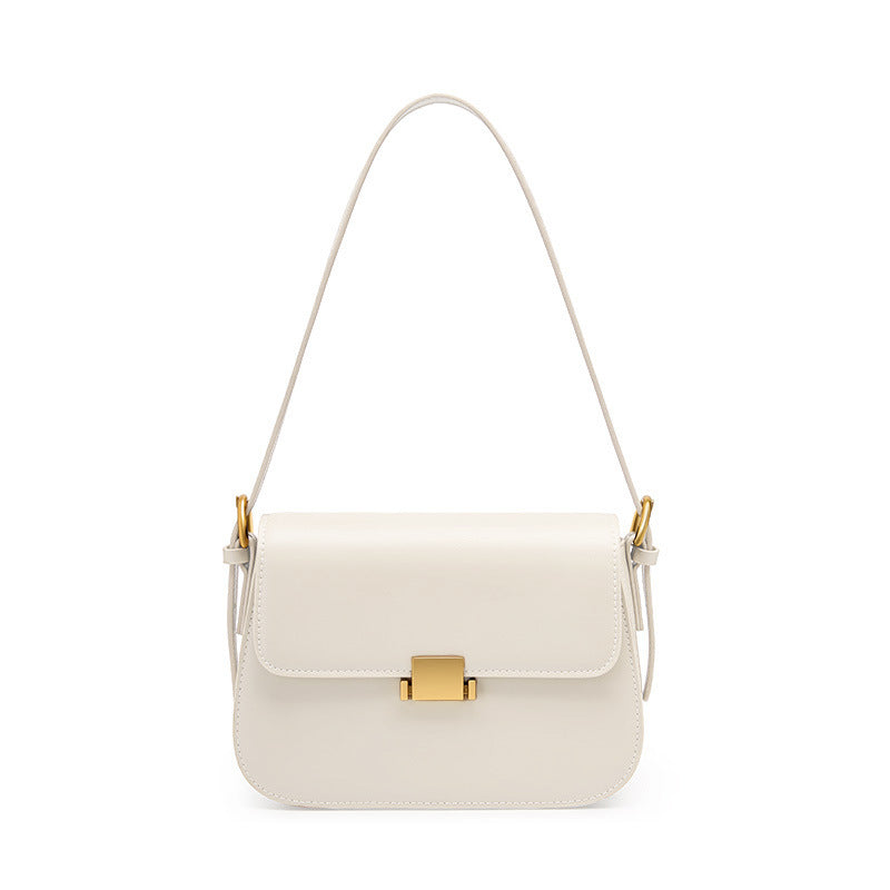 Niche design genuine leather shoulder crossbody women's bag