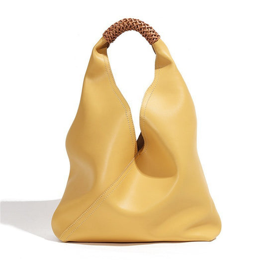 Niche light luxury genuine leather women's underarm bag