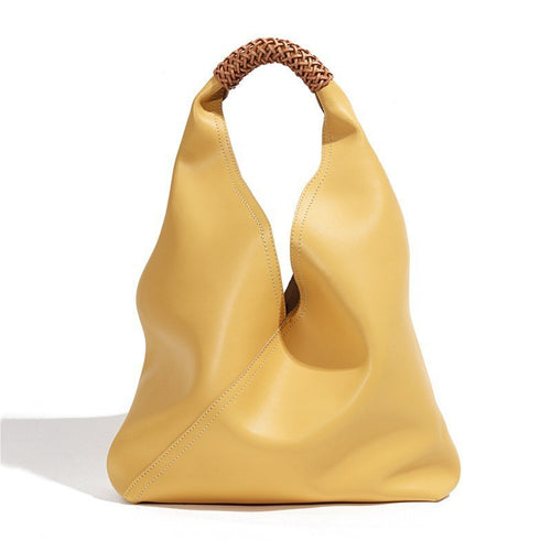 Niche light luxury genuine leather women's underarm bag