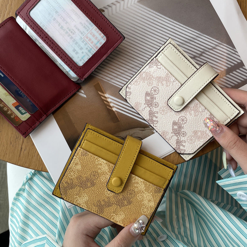 Thin exquisite pattern card holder bag