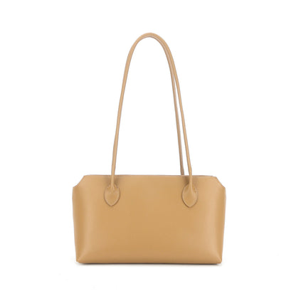 Genuine leather minimalist style tote bag