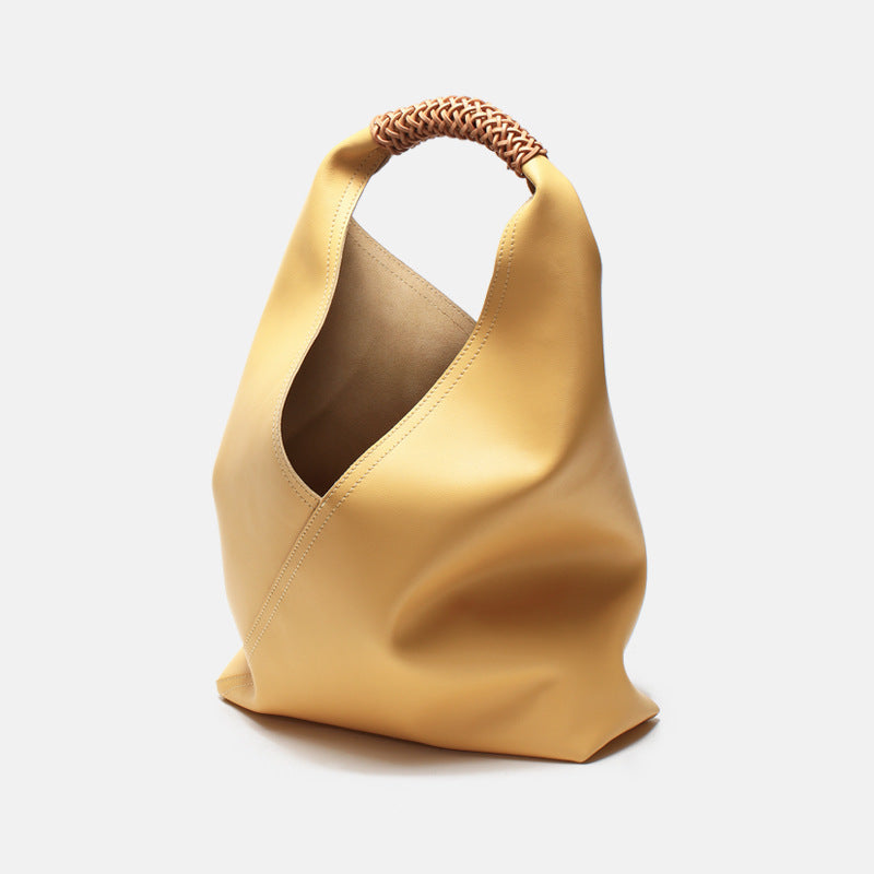 Niche light luxury genuine leather women's underarm bag