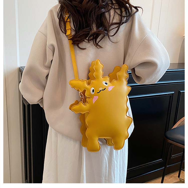 Cartoon pickup monster-shaped crossbody bag