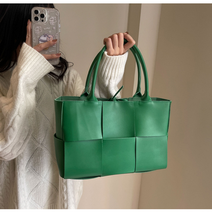 Large-capacity plaid women's handbag