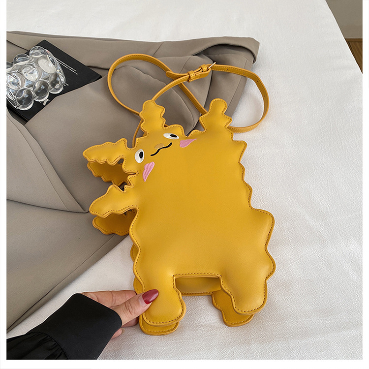 Cartoon pickup monster-shaped crossbody bag