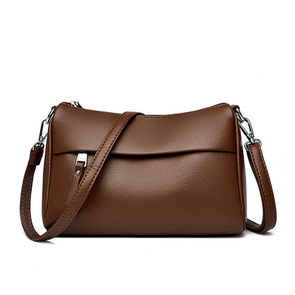 Versatile waterproof simple leather bag