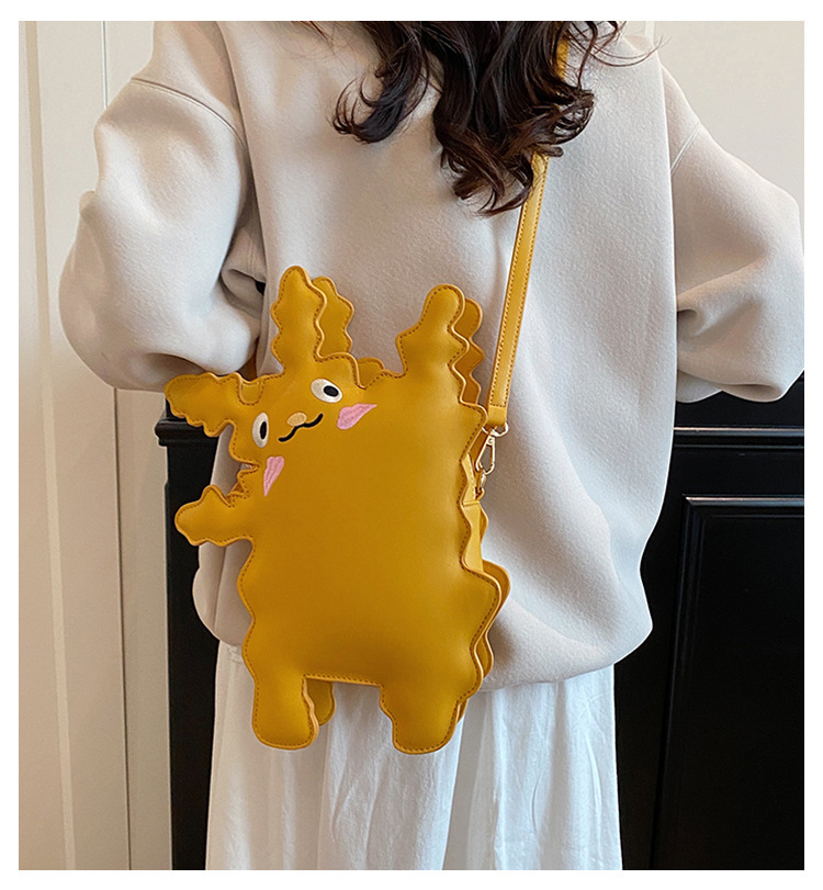 Cartoon pickup monster-shaped crossbody bag