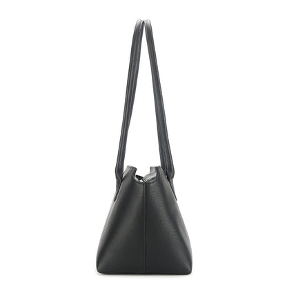 Genuine leather minimalist style tote bag