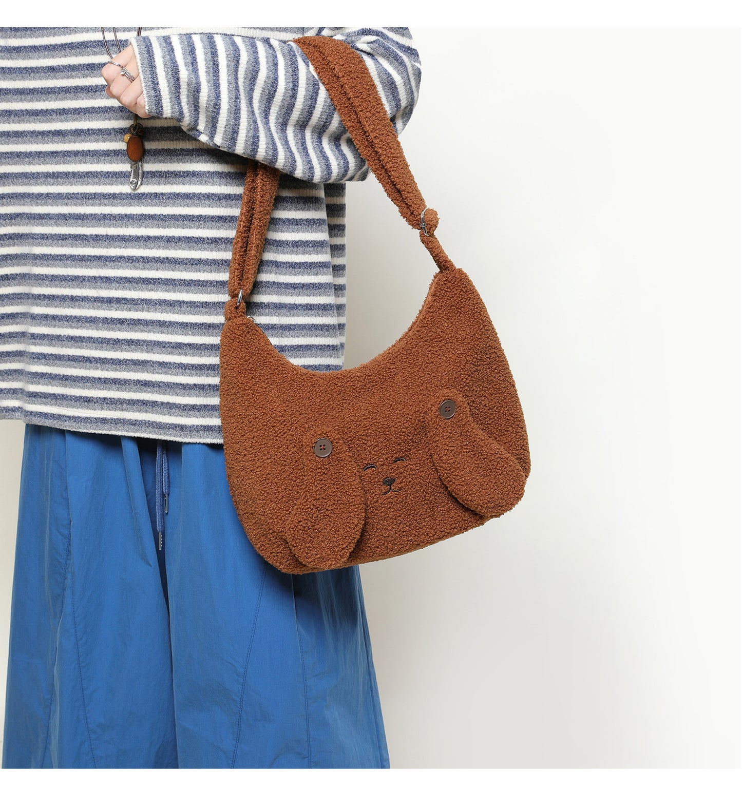 Cute Animal lamb plush crossbody bag