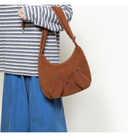 Cute Animal lamb plush crossbody bag