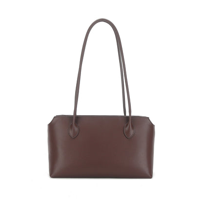 Genuine leather minimalist style tote bag