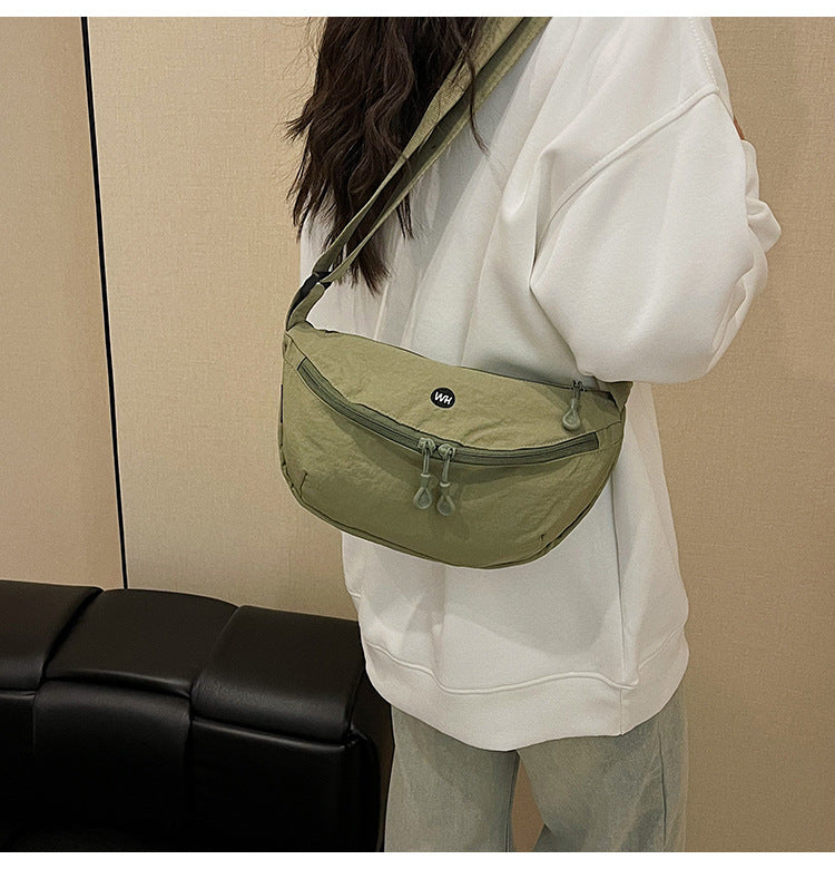 Casual Texture Versatile Nylon Dumpling Bag Korean Style ins Trendy Fashionable Women's Crossbody Shoulder Bag - zoraflux