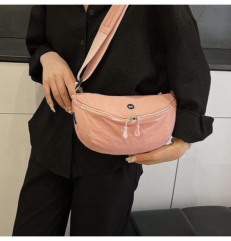 Casual Texture Versatile Nylon Dumpling Bag Korean Style ins Trendy Fashionable Women's Crossbody Shoulder Bag - zoraflux