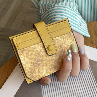 Thin exquisite pattern card holder bag