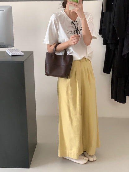 Soft leather crossbody bucket bag