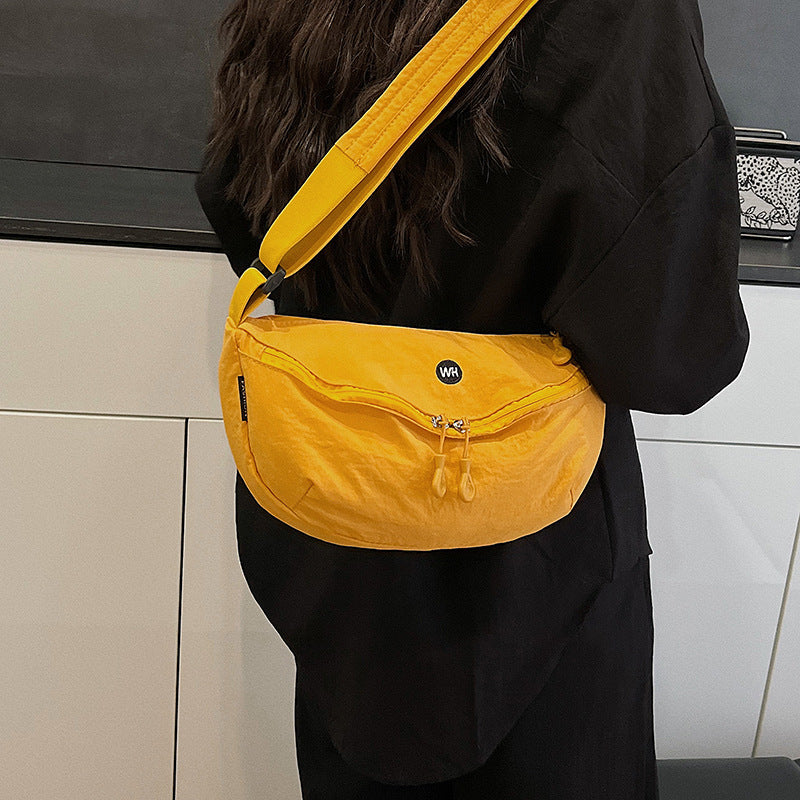 Casual Texture Versatile Nylon Dumpling Bag Korean Style ins Trendy Fashionable Women's Crossbody Shoulder Bag - zoraflux