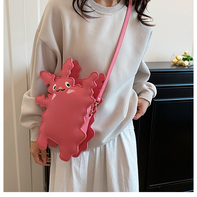 Cartoon pickup monster-shaped crossbody bag