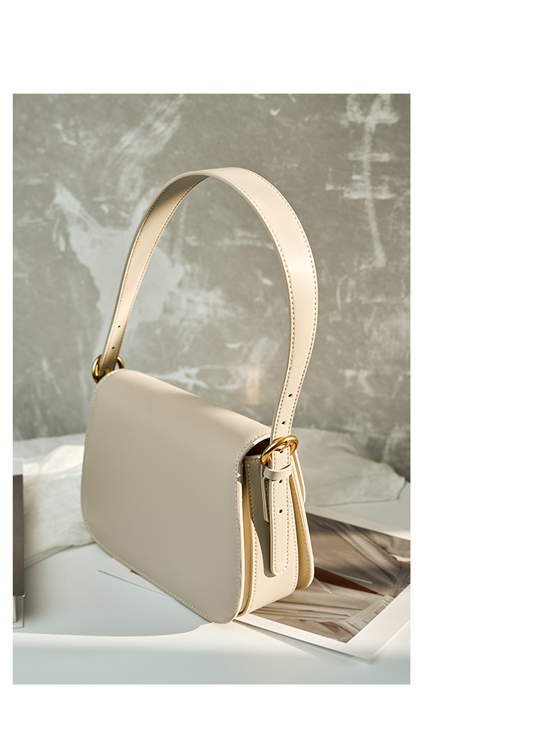 Niche design genuine leather shoulder crossbody women's bag