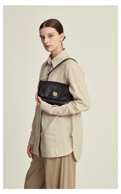 Plant-tanned lining small square handbag