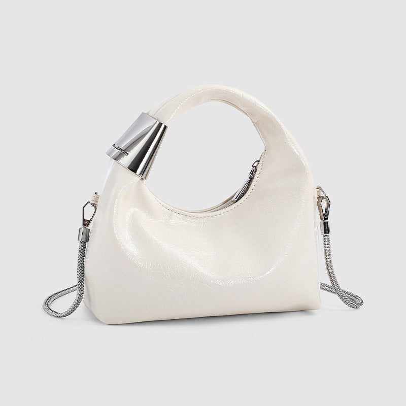 Cute thin shoulder strap silver accessory crossbody bag