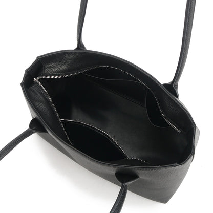 Genuine leather minimalist style tote bag