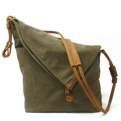 Retro literary canvas women's shoulder bag